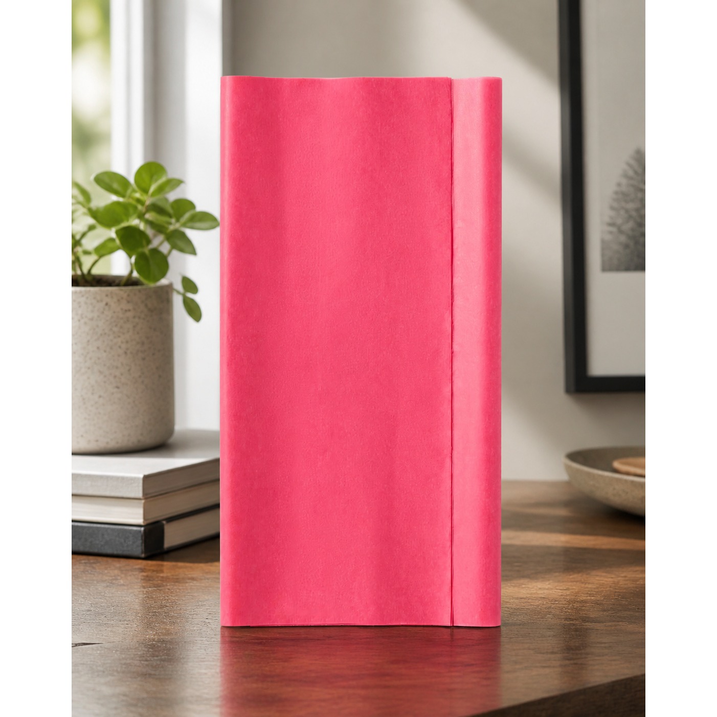 Pattern Tissue Paper - 16ctホットピンクティッシュペーパーシート、ギフトバッグ用、無地のラッピングペーパー、パーティーやあらゆる機会の装飾に。