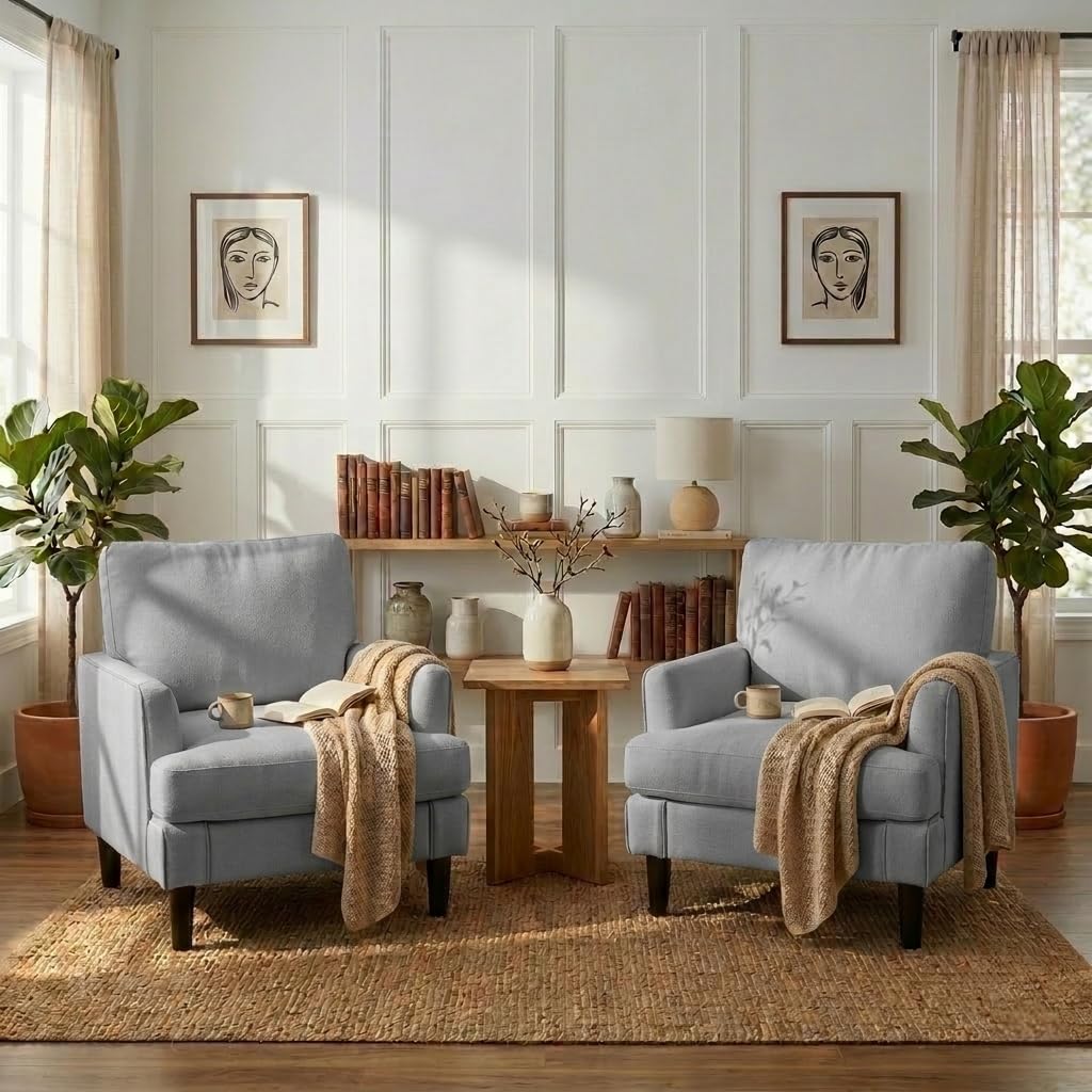 Century Textile & Sewing Supply Saskatoon Sk - # アクセントチェアセット ミッドセンチュリーの快適な布張りアームチェア ネジなし 丈夫な脚 リビングルーム