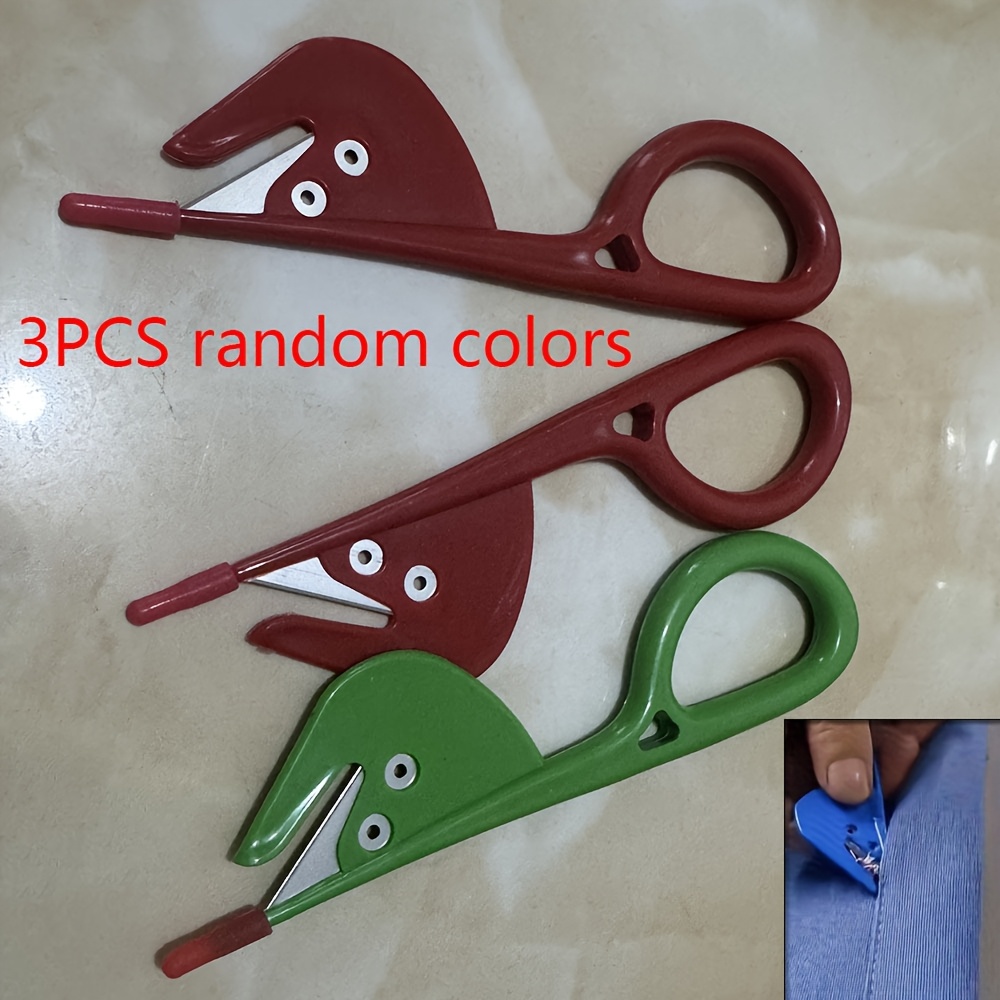 Seam Ripper Tool - 3 個プラスチックハンドルクラフト糸カッターナイフシームリッパーステッチアンピッカー縫製ツールカーテン衣服工場用