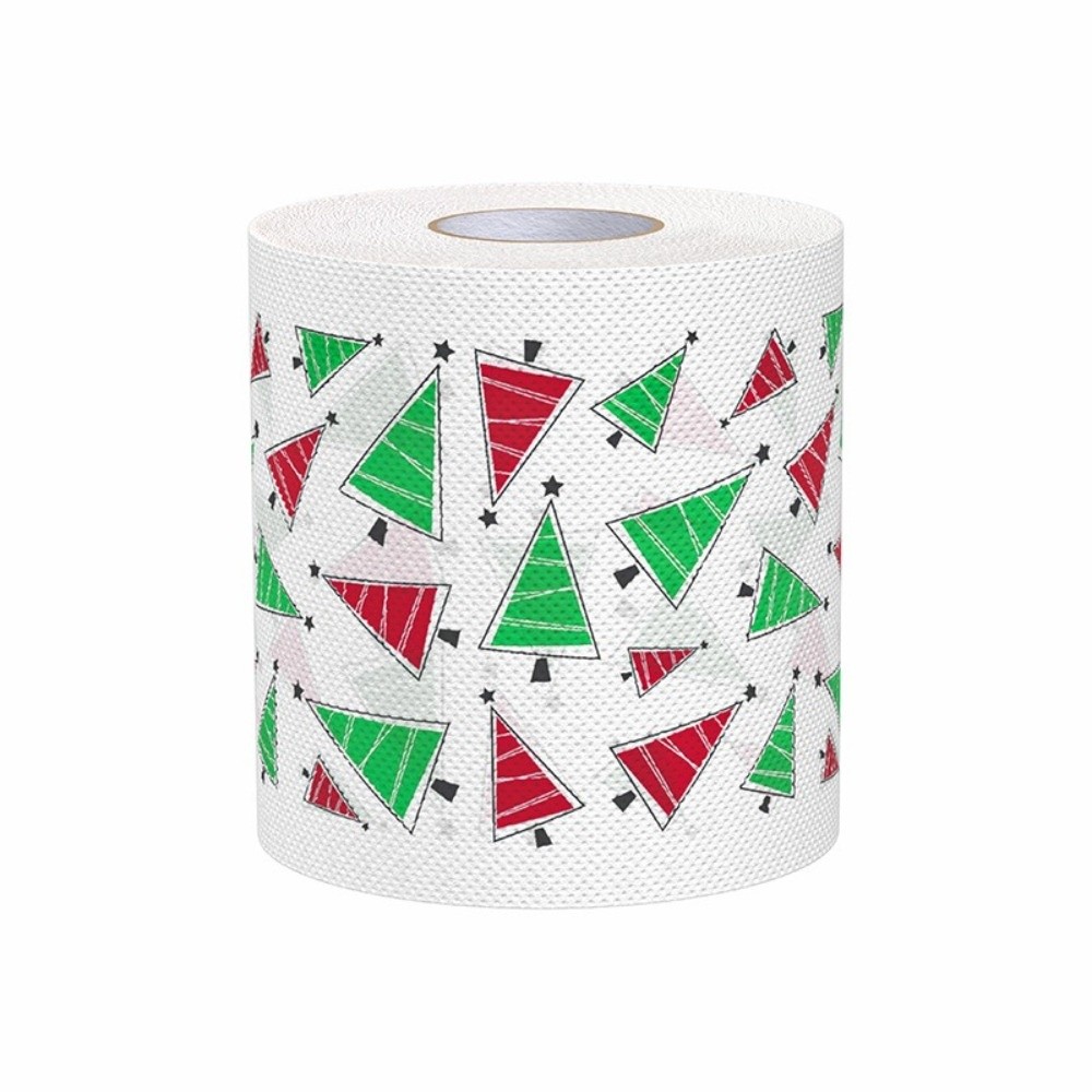 サンタプリントのクリスマストイレットペーパー クリスマスツリ - Pattern Tissue Paper のレビューと価格