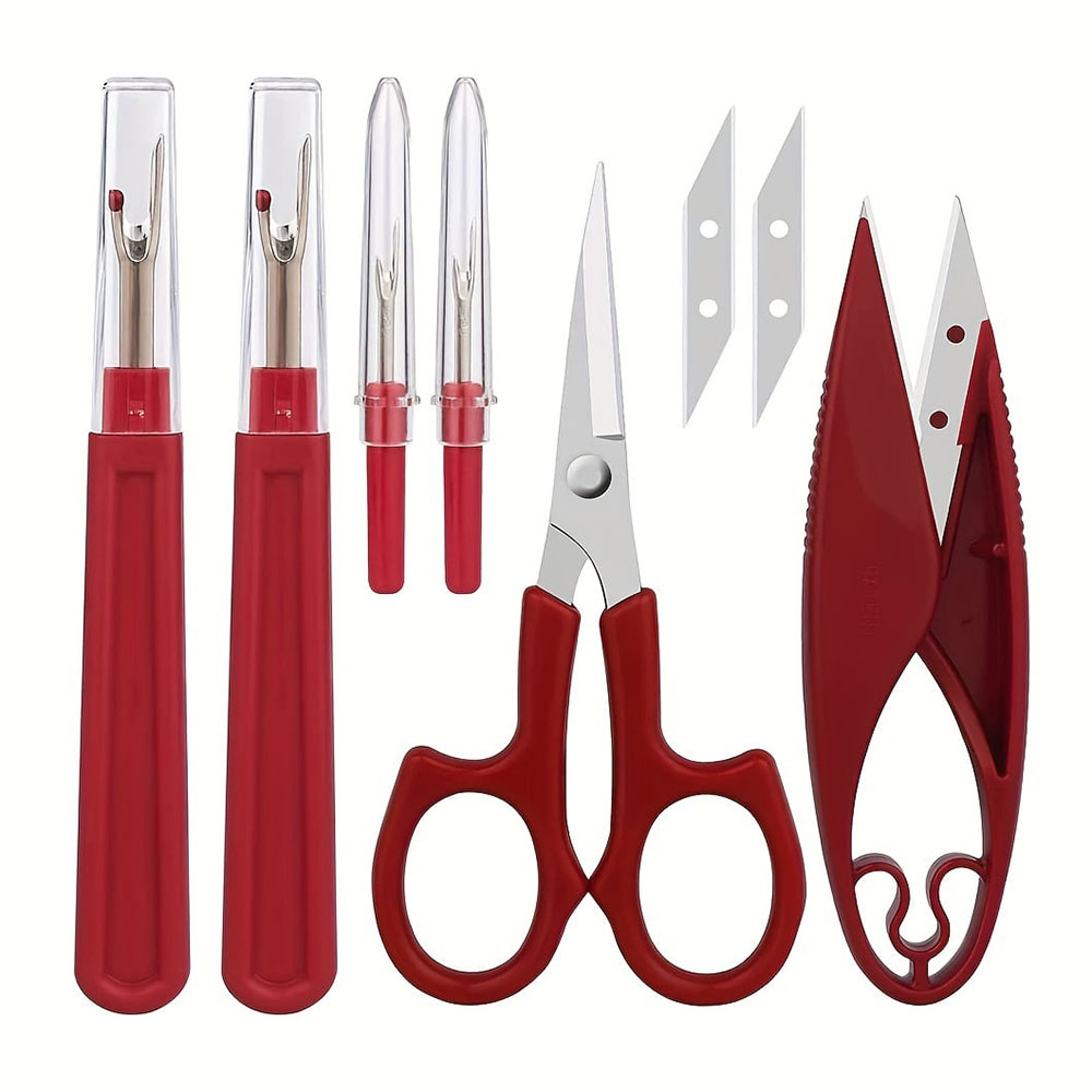 1/2/6 個縫製シームリッパーキット赤縫製ステッチ糸アンピ - Seam Ripper Tool のレビューと価格