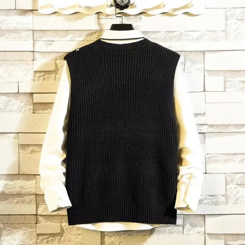 メンズ服 Vネック 無地 ベスト ニット セーター 男性用  - Sewing Vest のレビューと価格