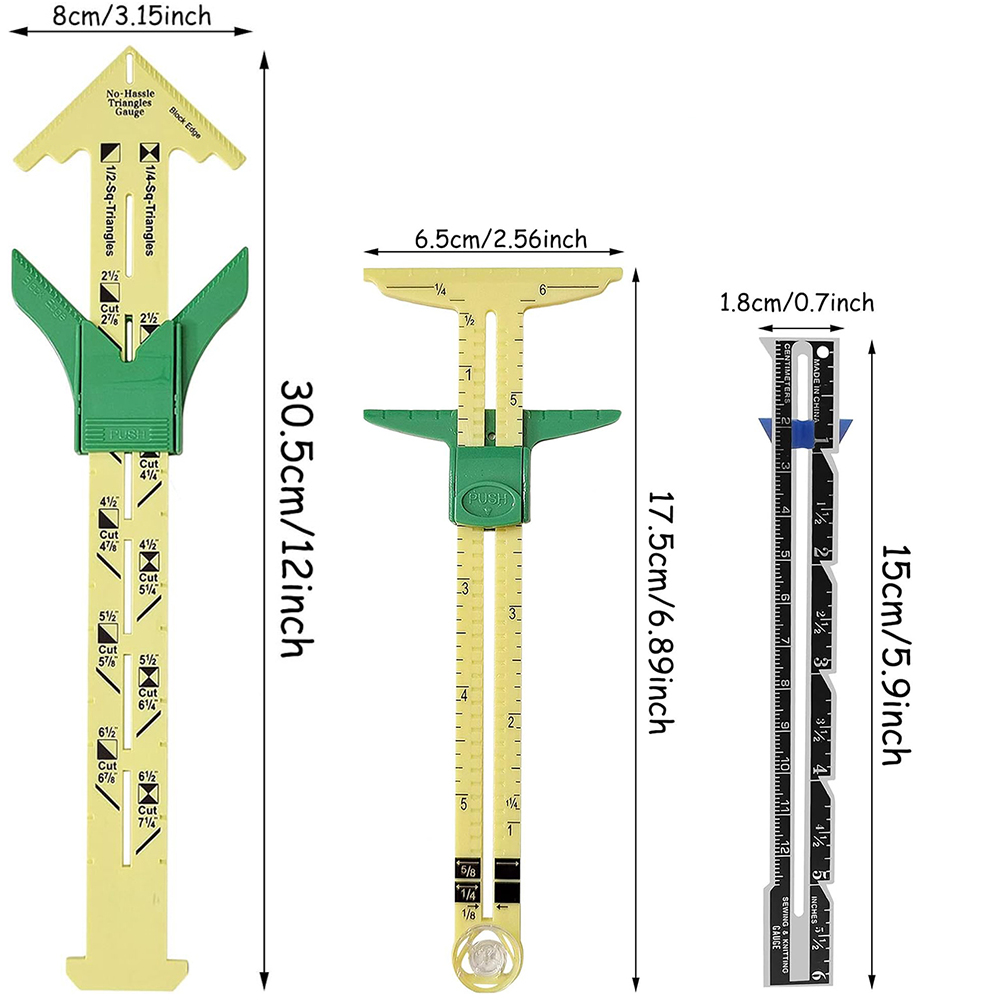 5-in-1 スライディングゲージ測定ツール多機能プラスチッ - Sewing Gauge Ruler のレビューと価格