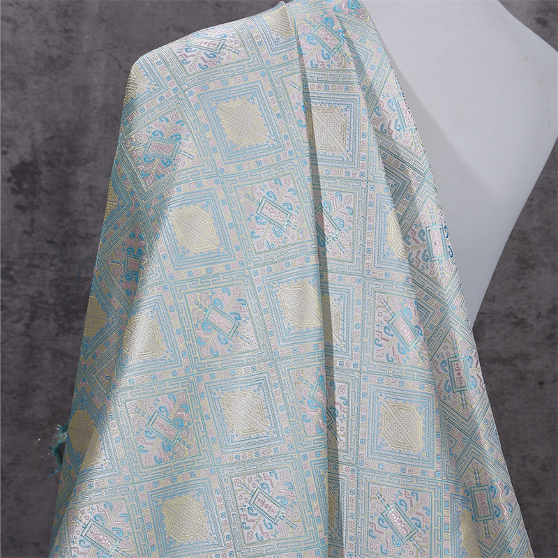 中国風ジャカードブロケードシルクサテン生地古代衣装馬面スカー - Sewing Fabric のレビューと価格