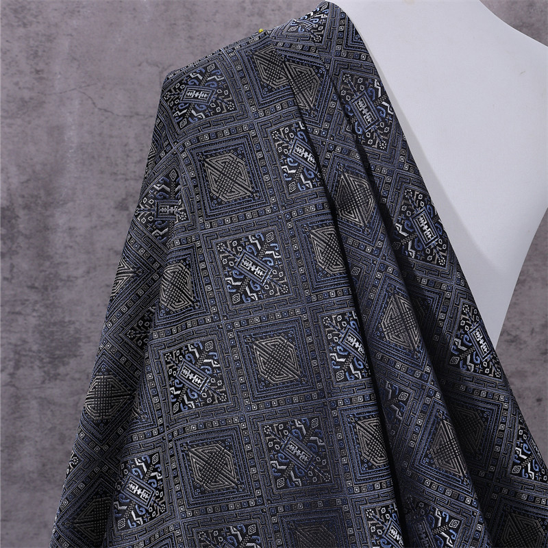 中国風ジャカードブロケードシルクサテン生地古代衣装馬面スカー - Sewing Fabric のレビューと価格
