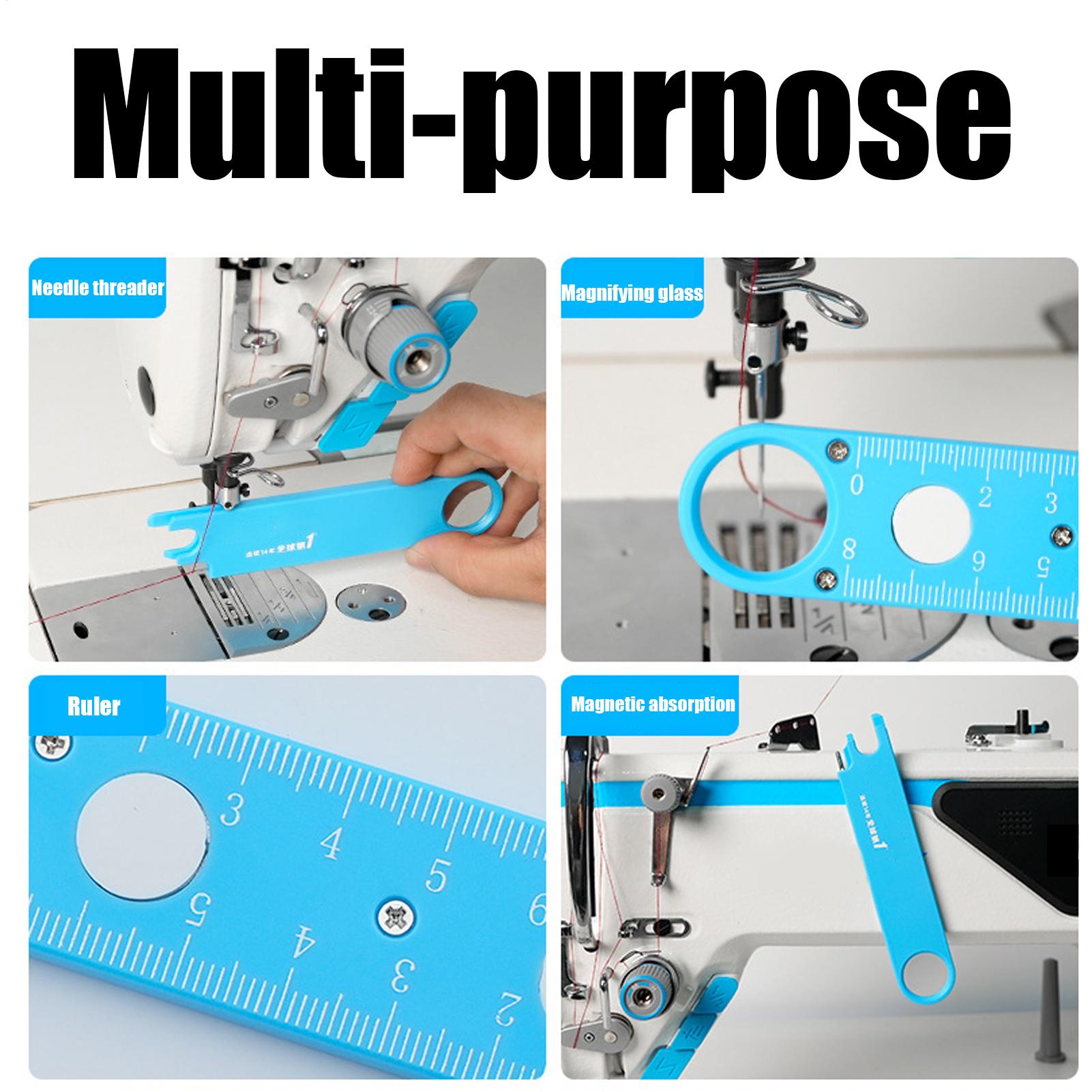 1pc 磁気縫製ツールアンチピンチミシン針糸通し器定規虫眼鏡 - Sewing Gauge Ruler のレビューと価格