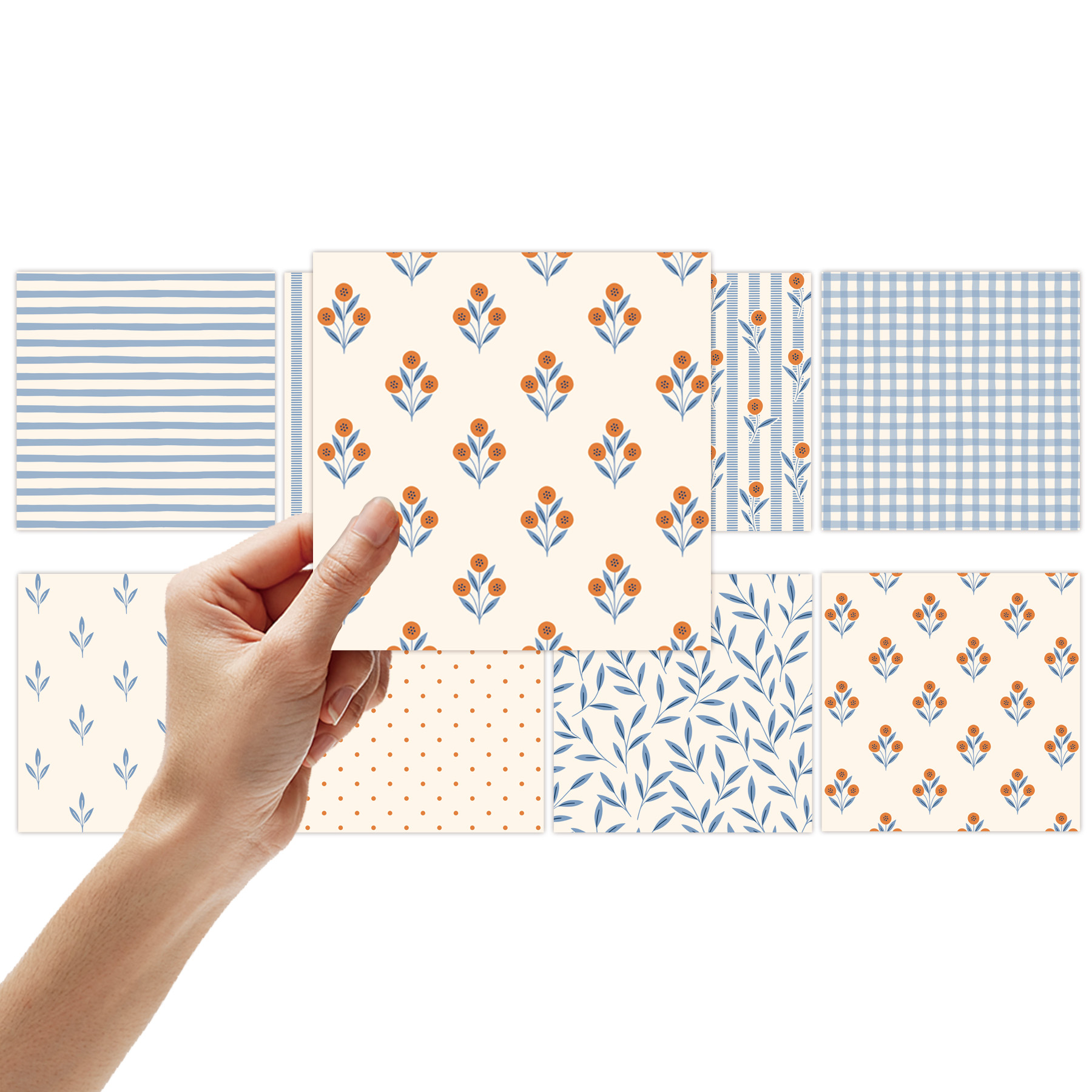 8枚入りフレッシュな格子柄スクラップブック用紙 DIYクラフ - Pattern Tissue Paper のレビューと価格