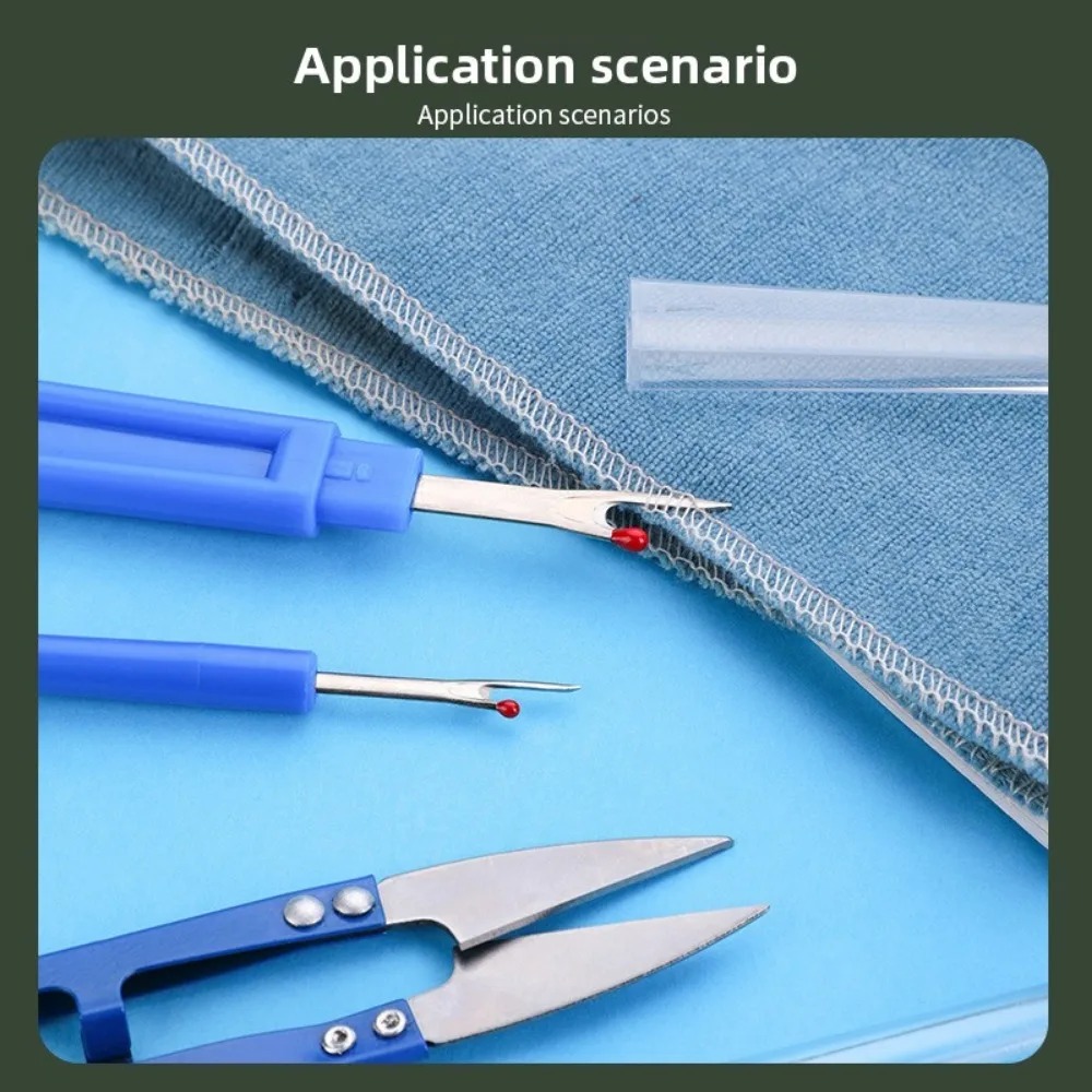 ブルーの裁縫キット5点セット、糸切り、縫い目切り、ステッチ除 - Seam Ripper Tool のレビューと価格