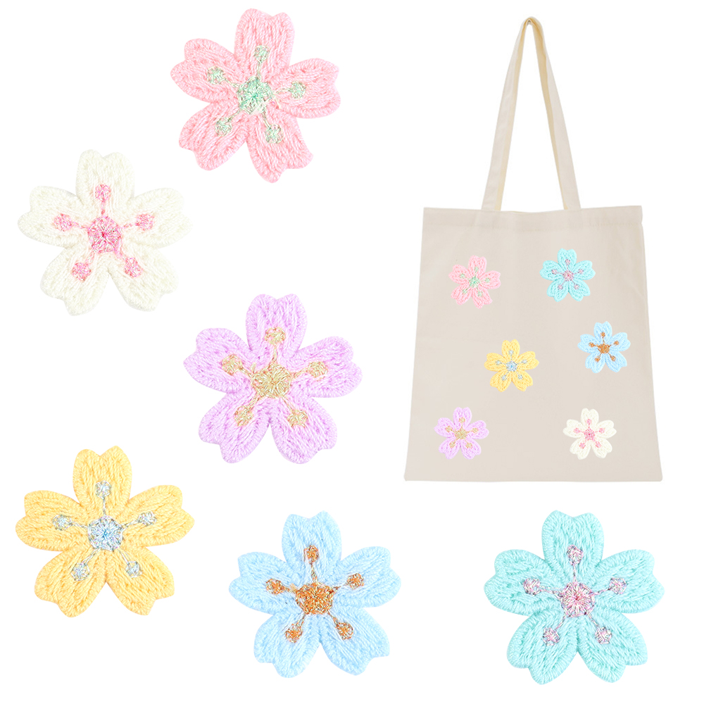 20 ピース/ロットカラフルな 2.4 センチメートル刺繍花 - Sewing Production のレビューと価格