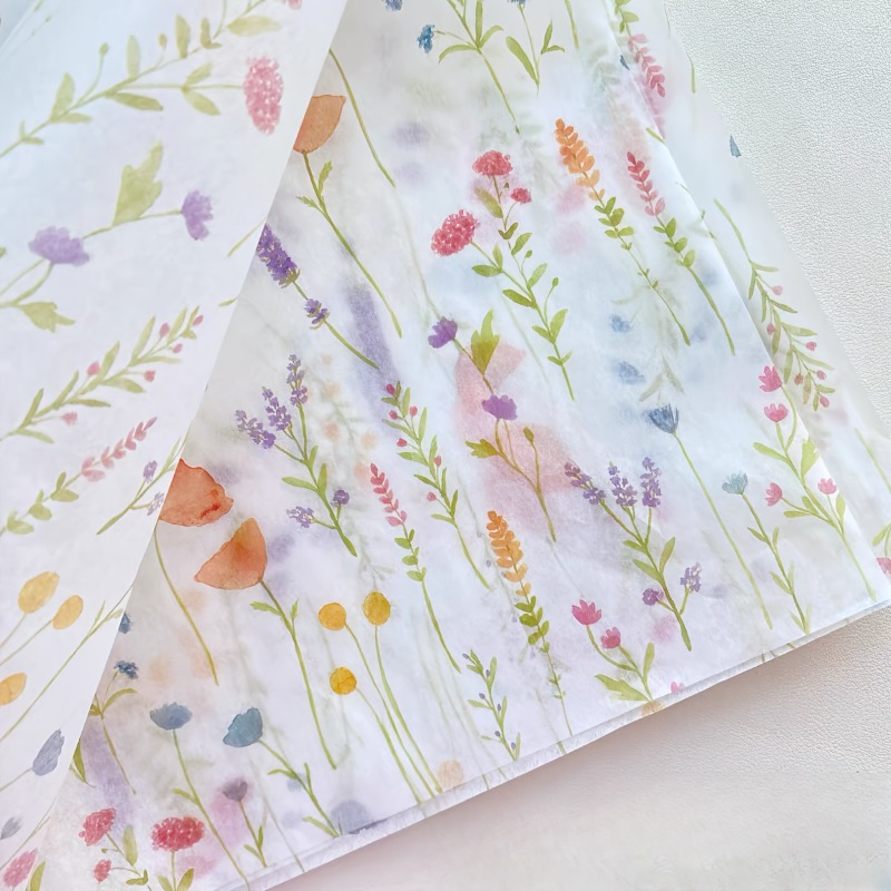 20枚 ラベンダープリント ギフト包装紙 ティッシュペーパー - Pattern Tissue Paper のレビューと価格