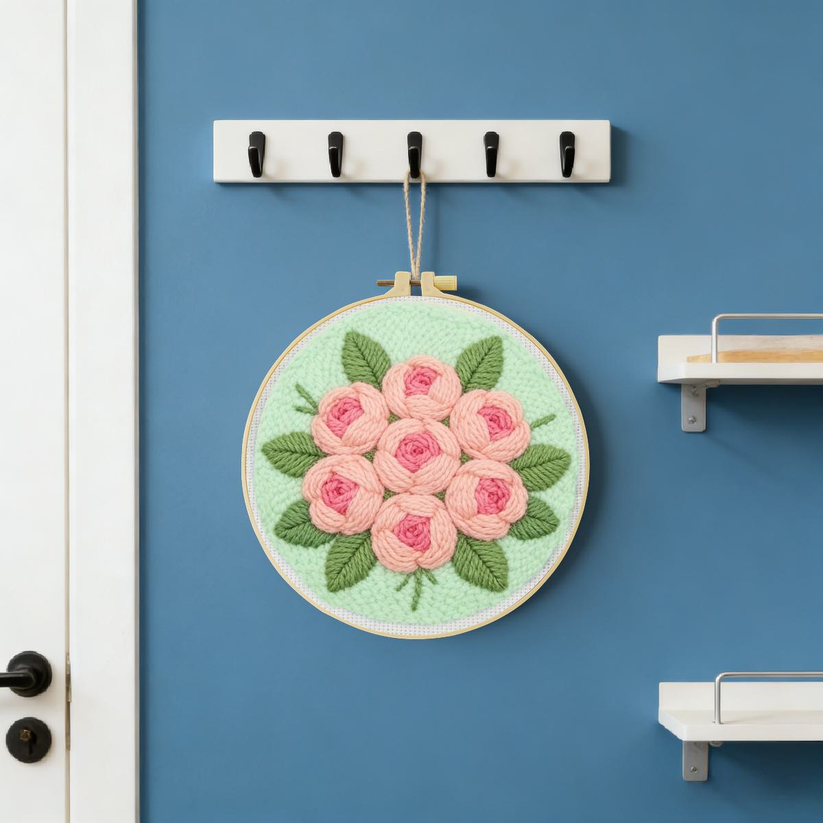 20X20CM/7.87インチフラワーパンチニードル刺繍セッ - Is Sewing Textile Art のレビューと価格